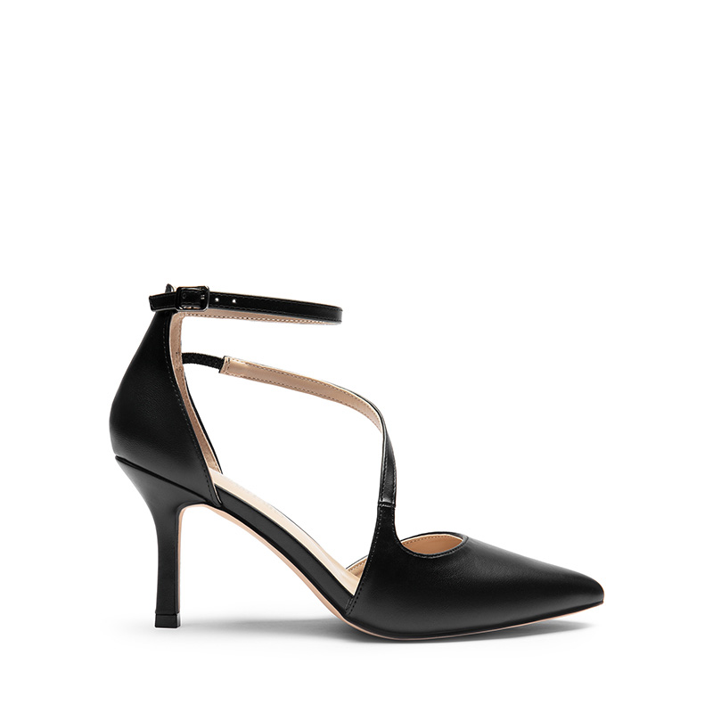 black platform heels